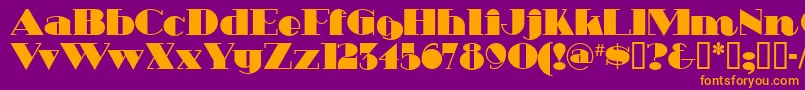 HeavytrippUltrabold Font – Orange Fonts on Purple Background