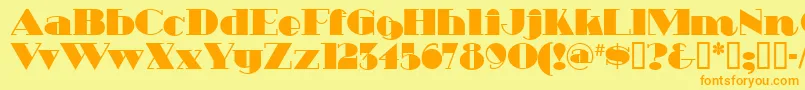 Шрифт HeavytrippUltrabold – оранжевые шрифты на жёлтом фоне