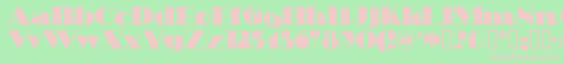 HeavytrippUltrabold Font – Pink Fonts on Green Background