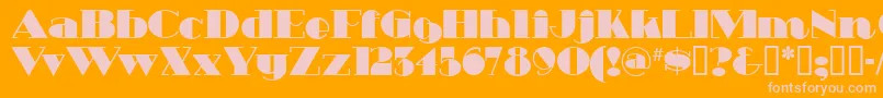 HeavytrippUltrabold Font – Pink Fonts on Orange Background