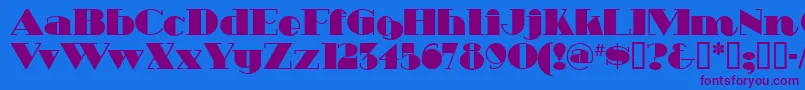 HeavytrippUltrabold Font – Purple Fonts on Blue Background