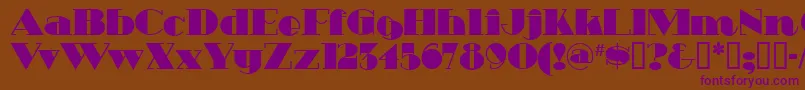 HeavytrippUltrabold Font – Purple Fonts on Brown Background