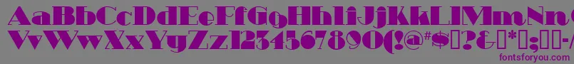 フォントHeavytrippUltrabold – 紫色のフォント、灰色の背景