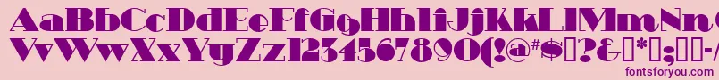 Police HeavytrippUltrabold – polices violettes sur fond rose