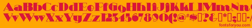 HeavytrippUltrabold Font – Red Fonts on Orange Background