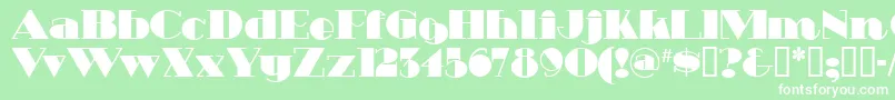 Weitere Informationen zur HeavytrippUltrabold-Schriftart HeavytrippUltrabold-Schriftart – Weiße Schriften auf grünem Hintergrund