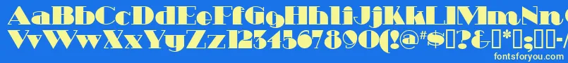 HeavytrippUltrabold Font – Yellow Fonts on Blue Background