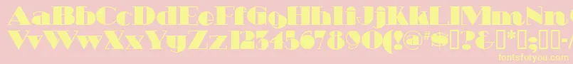 HeavytrippUltrabold-Schriftart – Gelbe Schriften auf rosa Hintergrund