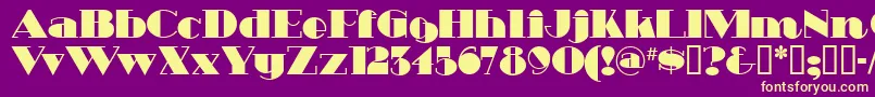 HeavytrippUltrabold Font – Yellow Fonts on Purple Background