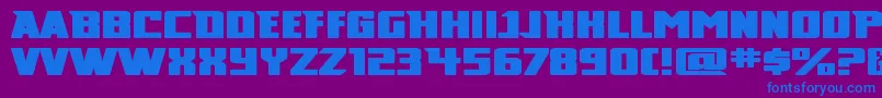 Broad ffy Font – Blue Fonts on Purple Background