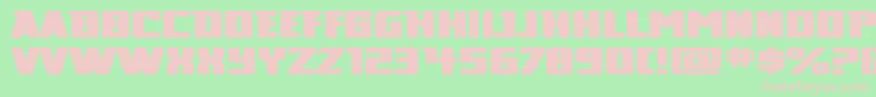 Broad ffy-fontti – vaaleanpunaiset fontit vihreällä taustalla