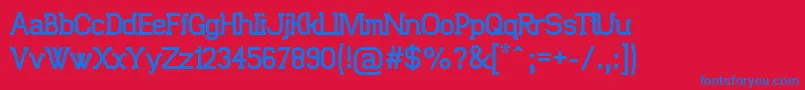 Trunkmill Font – Blue Fonts on Red Background