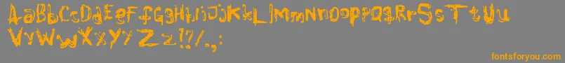 Clrblnd Font – Orange Fonts on Gray Background