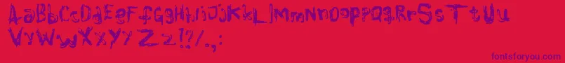 Clrblnd Font – Purple Fonts on Red Background