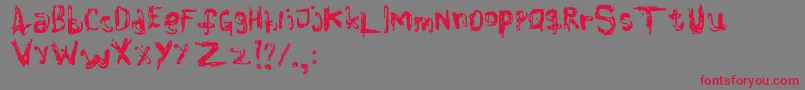 Clrblnd Font – Red Fonts on Gray Background
