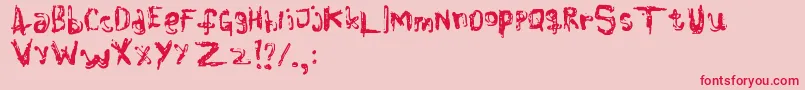 Clrblnd Font – Red Fonts on Pink Background
