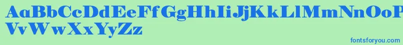 Manuelldemo Font – Blue Fonts on Green Background