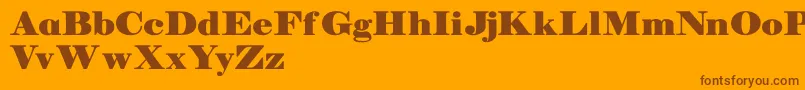 Manuelldemo-Schriftart – Braune Schriften auf orangefarbenem Hintergrund