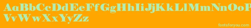 Manuelldemo Font – Green Fonts on Orange Background
