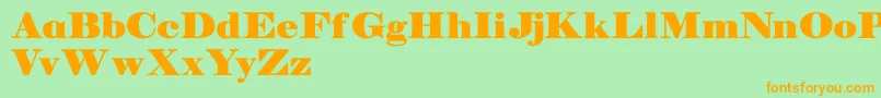 Manuelldemo Font – Orange Fonts on Green Background