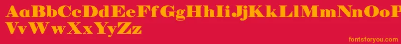 Manuelldemo Font – Orange Fonts on Red Background