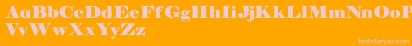 Manuelldemo Font – Pink Fonts on Orange Background