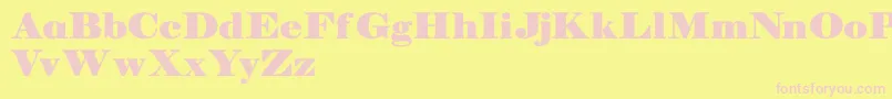 Manuelldemo Font – Pink Fonts on Yellow Background