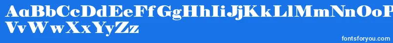 Шрифт Manuelldemo – белые шрифты на синем фоне