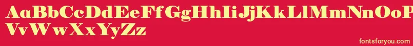 Manuelldemo Font – Yellow Fonts on Red Background