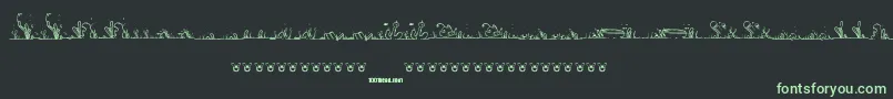 Fonte LalineaSea – fontes verdes em um fundo preto