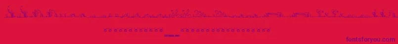 LalineaSea Font – Purple Fonts on Red Background