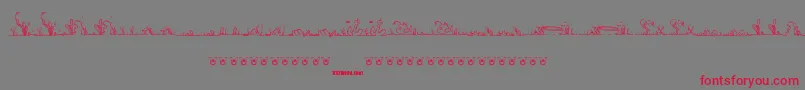 LalineaSea Font – Red Fonts on Gray Background