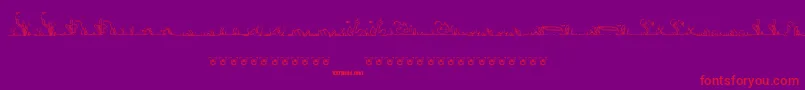 LalineaSea Font – Red Fonts on Purple Background