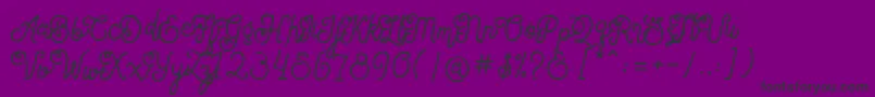 SortdecaiCursiveWildScriptFree Font – Black Fonts on Purple Background