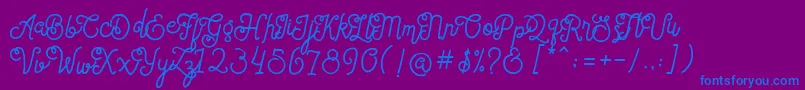 fuente SortdecaiCursiveWildScriptFree – Fuentes Azules Sobre Fondo Morado