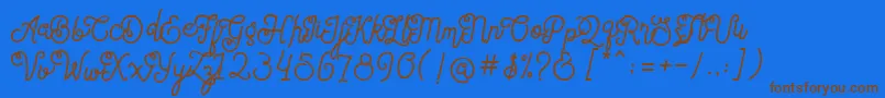Más sobre la fuente SortdecaiCursiveWildScriptFree fuente SortdecaiCursiveWildScriptFree – Fuentes Marrones Sobre Fondo Azul