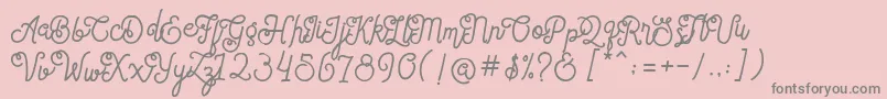 fuente SortdecaiCursiveWildScriptFree – Fuentes Grises Sobre Fondo Rosa