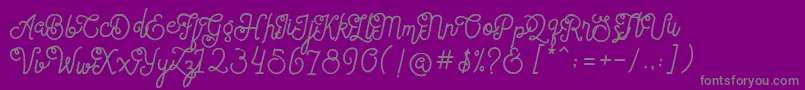 Police SortdecaiCursiveWildScriptFree – polices grises sur fond violet