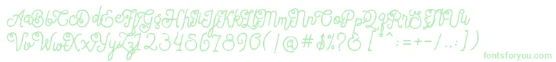 SortdecaiCursiveWildScriptFree-fontti – vihreät fontit