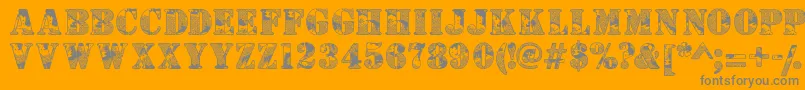 Camouflaged Font – Gray Fonts on Orange Background