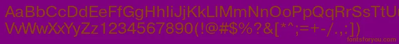 Fonte PragmaticaBookReg – fontes marrons em um fundo roxo