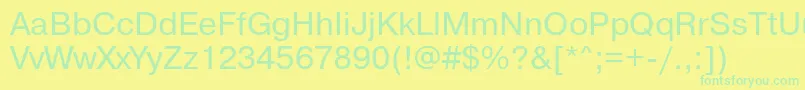 PragmaticaBookReg Font – Green Fonts on Yellow Background