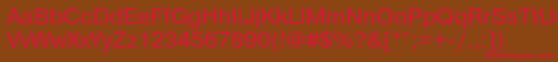 PragmaticaBookReg Font – Red Fonts on Brown Background