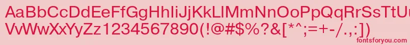 PragmaticaBookReg Font – Red Fonts on Pink Background