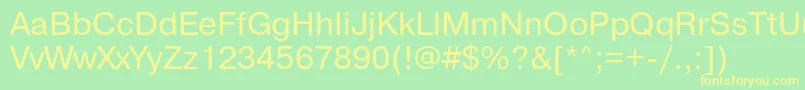 PragmaticaBookReg Font – Yellow Fonts on Green Background