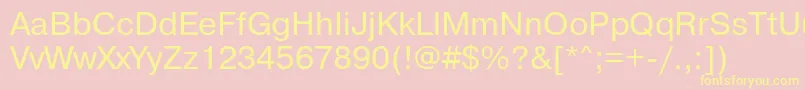 PragmaticaBookReg Font – Yellow Fonts on Pink Background