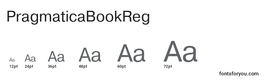 Größen der Schriftart PragmaticaBookReg