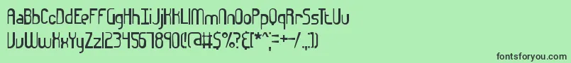 フォントEuphoricBrk – 緑の背景に黒い文字