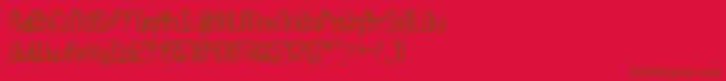 フォントEuphoricBrk – 赤い背景に茶色の文字