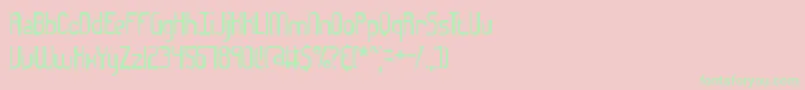 EuphoricBrk Font – Green Fonts on Pink Background